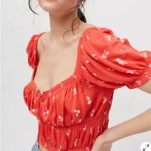 UO Kristy Shirred Blouse